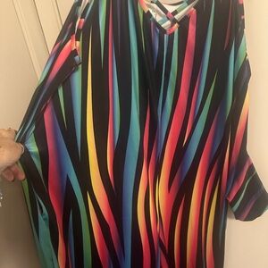 Vibrant Multicolor Striped Dress
